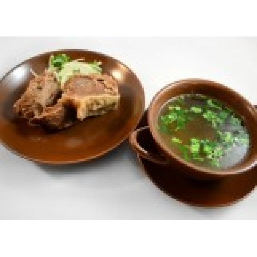 Хашлама из бараньей голяшки и овощей